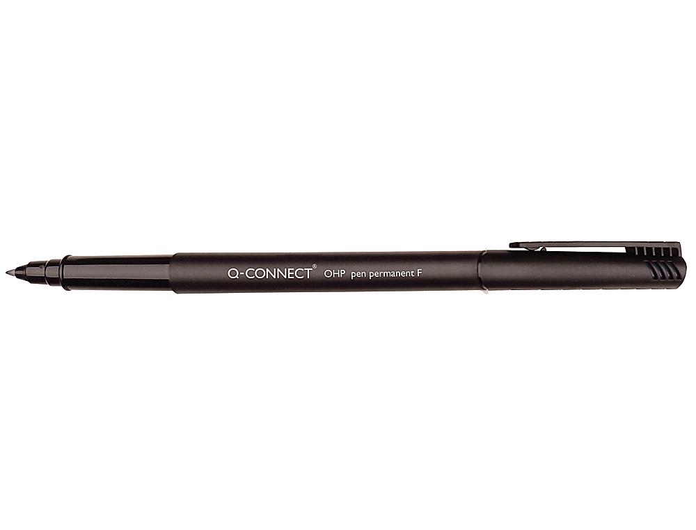 MARCADOR Q-CONNECT RETROPROJECAO PONTA FIBRA FINA REDONDA 0.5 MM PERMANENTE BOLSA 4 MARCADORES