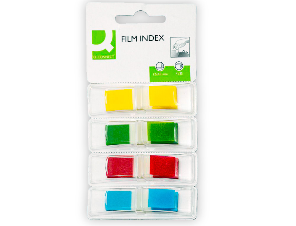 BANDAS SEPARADORAS Q-CONNECT INDEX DISPENSADOR 4 CORES 36 FOLHAS POR COR