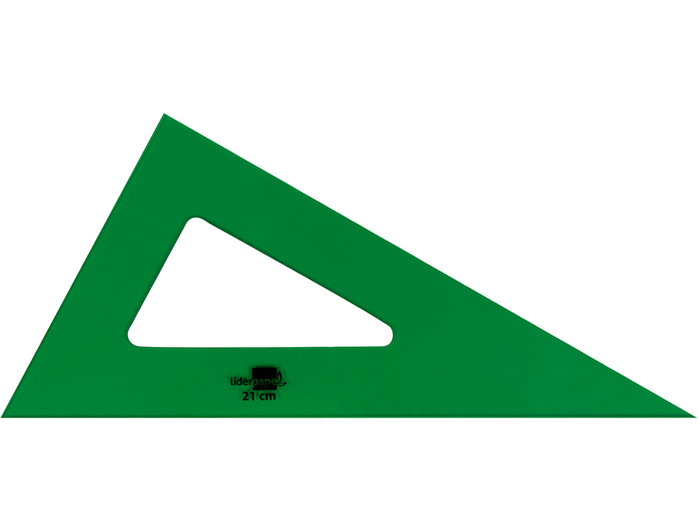 ESQUADRO LIDERPAPEL 21 CM PLASTICO VERDE