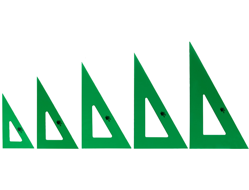 ESQUADRO LIDERPAPEL 21 CM PLASTICO VERDE