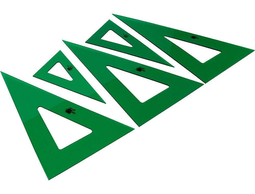 ESQUADRO LIDERPAPEL 21 CM PLASTICO VERDE