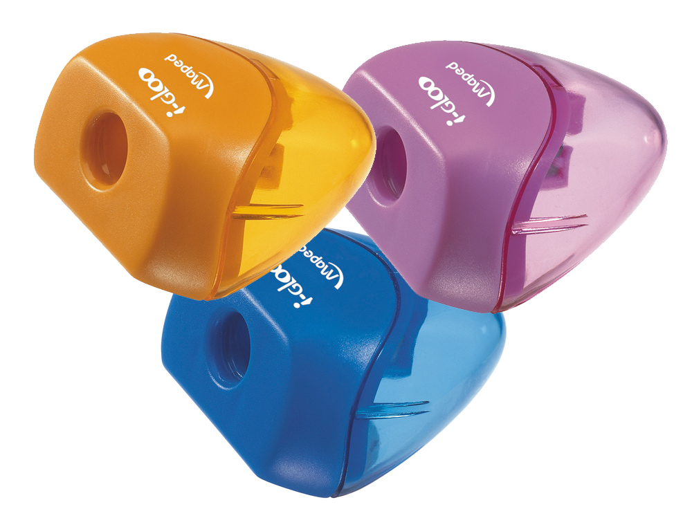APARA LAPIS MAPED PLASTICO USO ERGONOMICO IGLU. CORES SORTIDAS.