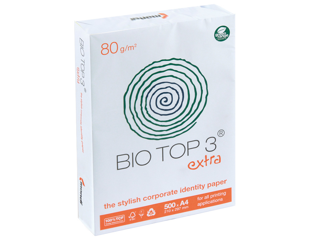 PAPEL FOTOCOPIA BIOTOP EXTRA ECOLOGICO DIN A4 EMBALAGEM DE 500 FOLHAS