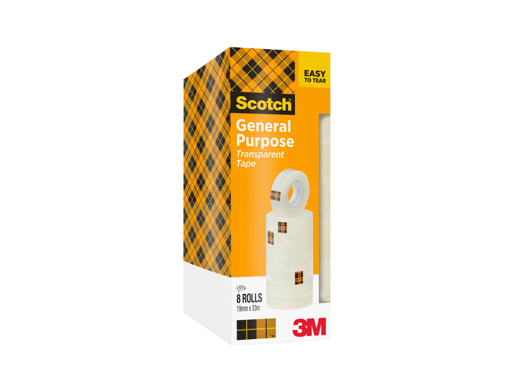 FITA ADESIVA SCOTCH ACORDEAO PACK 8 508 19X33 MM