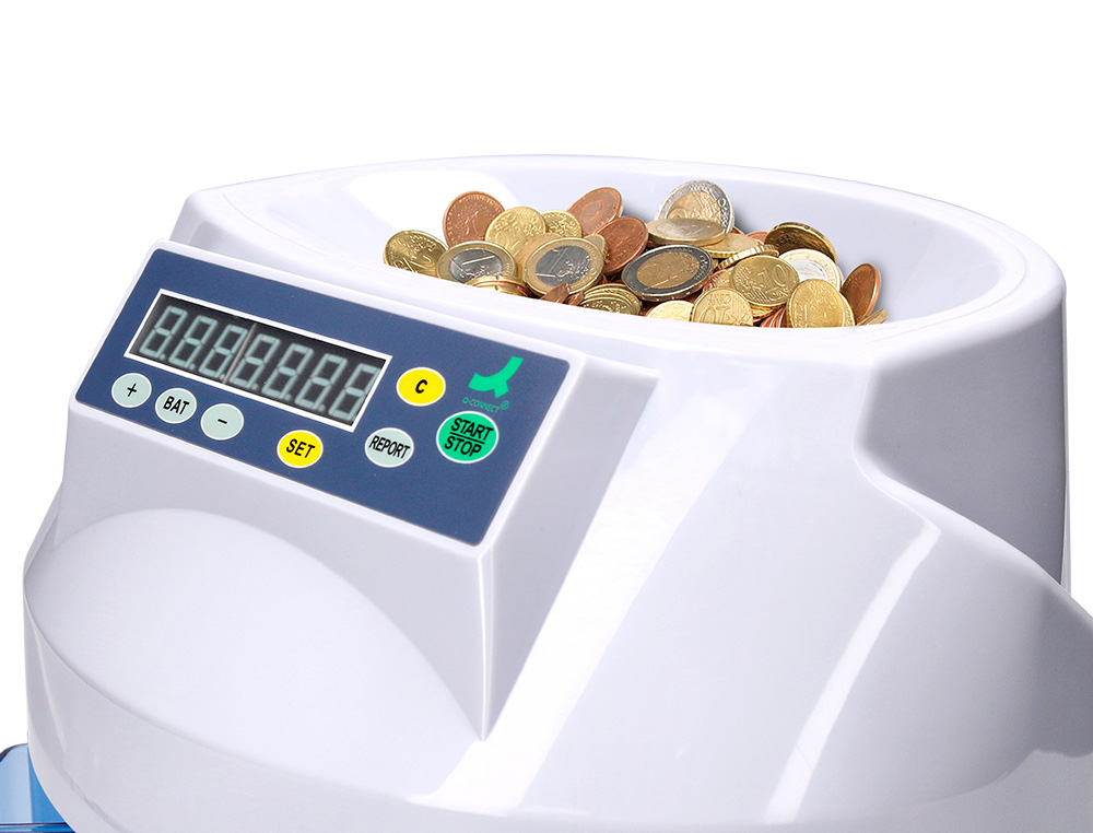 MAQUINA DE CONTAR E CLASSIFICAR MOEDAS Q-CONNECT