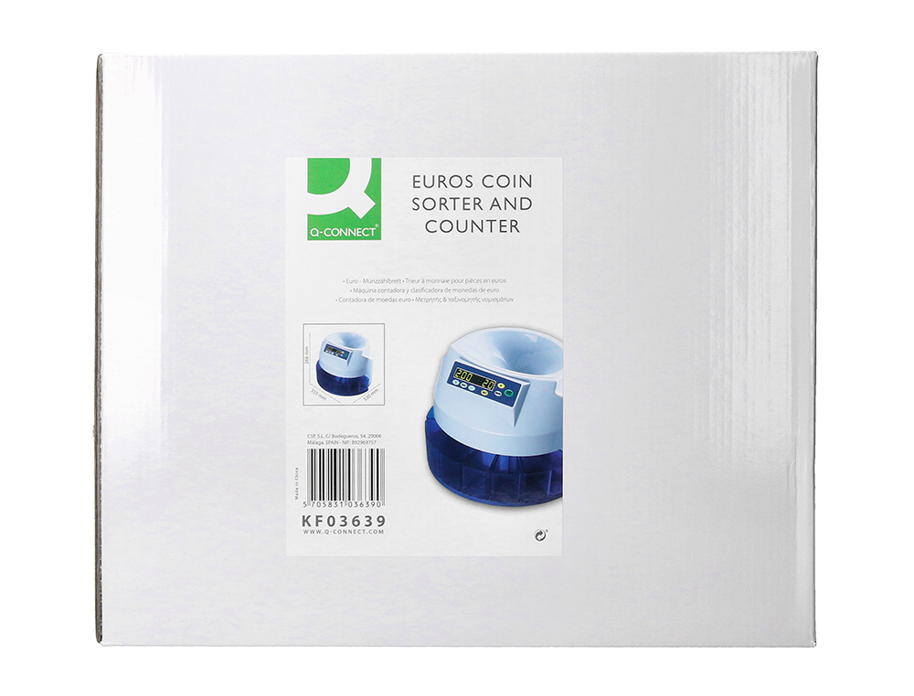 MAQUINA DE CONTAR E CLASSIFICAR MOEDAS Q-CONNECT