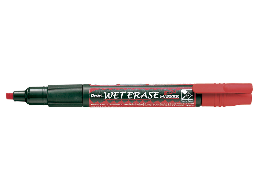 MARCADOR PENTEL GIZ SMW26 WET ERASE VERMELHO