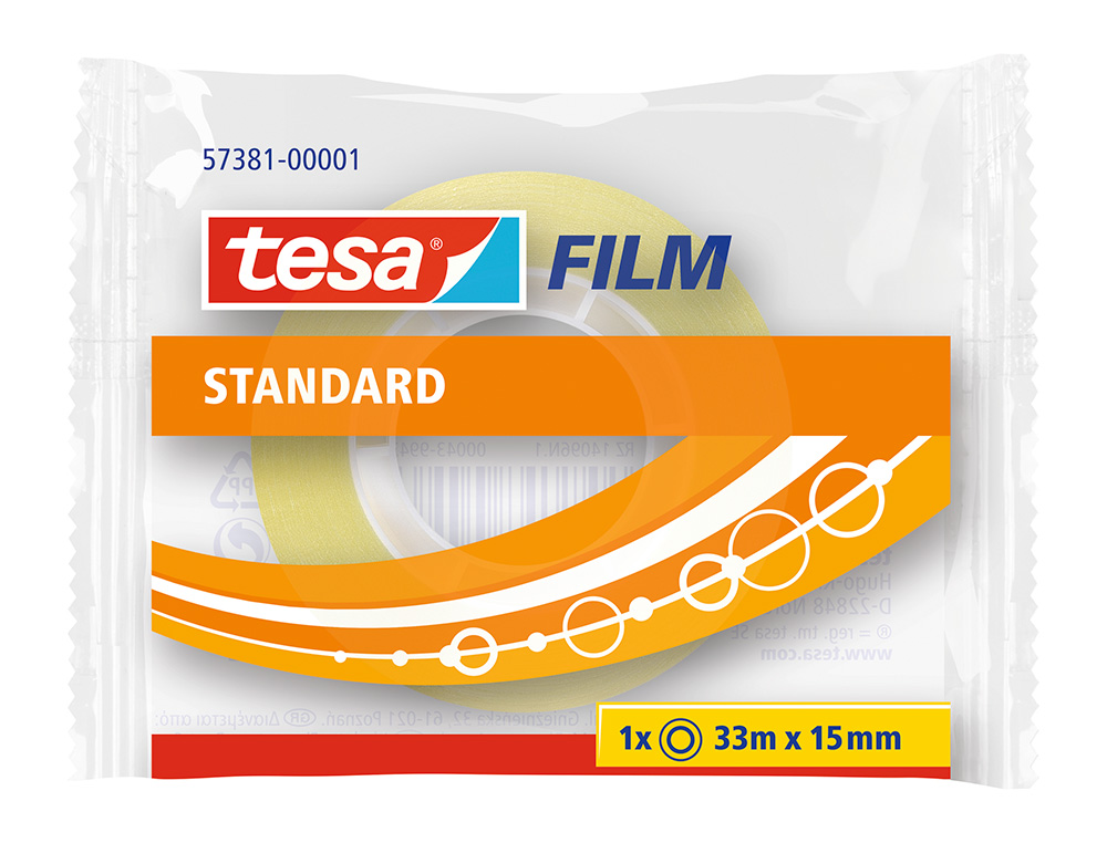 FITA ADESIVA TESA STANDAR 33 MT X 15 MM