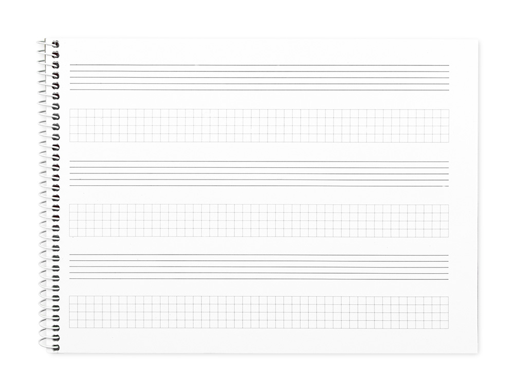 BLOCO MUSICA LIDERPAPEL PENTAGRAMA 3MM MAIS QUADRICULA DE 4MM PARA ANOTACOES QUARTO 20 FOLHAS 100 GR