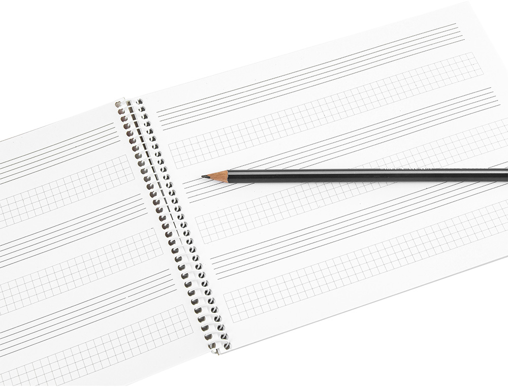 BLOCO MUSICA LIDERPAPEL PENTAGRAMA 3MM MAIS QUADRICULA DE 4MM PARA ANOTACOES QUARTO 20 FOLHAS 100 GR
