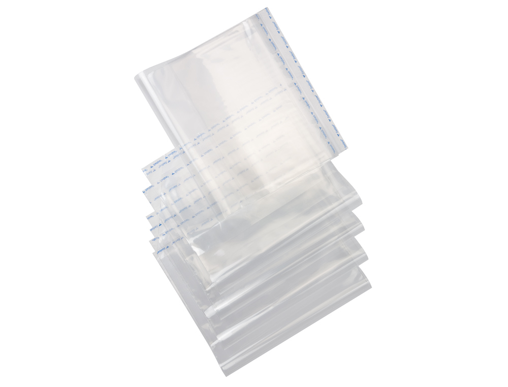 BOLSAS PROTETORAS PARA ENCADERNACAO ADESIVAS EM POLIPROPILENO COR TRANSPARENTE MEDIDAS 280X505MM