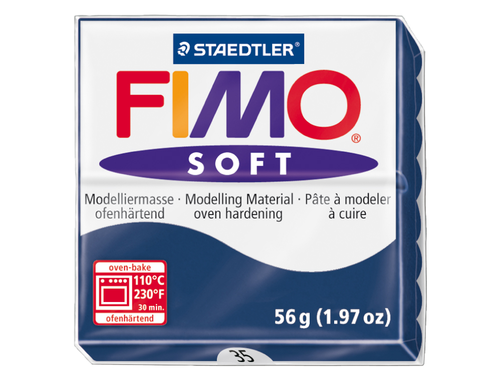 PASTA PARA MODELAR STAEDTLER FIMO SOFT 56 GR COR AZUL WINDSOR