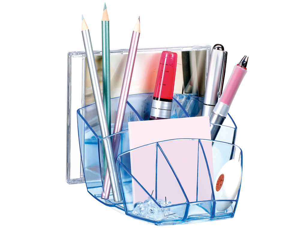 ORGANIZADOR DE SECRETARIA CEP CONFOR ICE BLUE PLASTICO TRANSPARENTE CELESTE