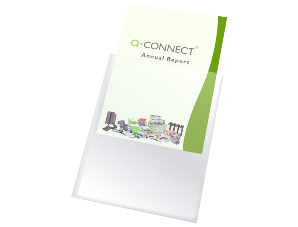 BOLSA CATALOGO Q-CONNECT DIN A5 150 MICRONS PVC TRANSPARENTE 148X 210 MM