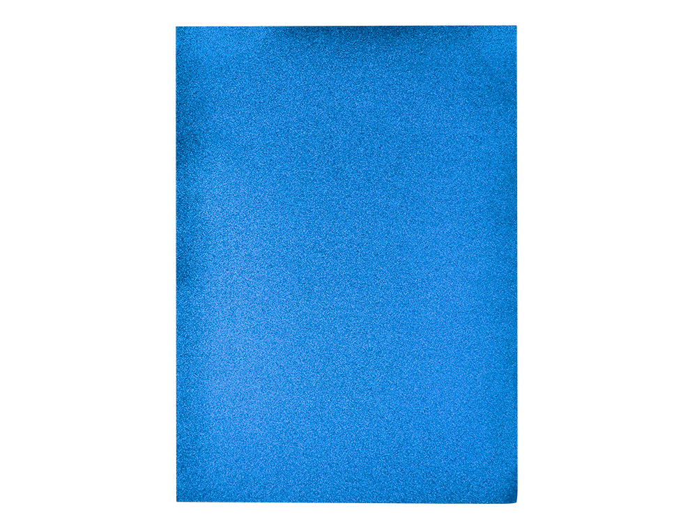 GOMA EVA COM PURPURINA BIODEGRADAVEL LIDERPAPEL 50X70CM 60 GR ESPESSURA 2 MM AZUL ESCURO