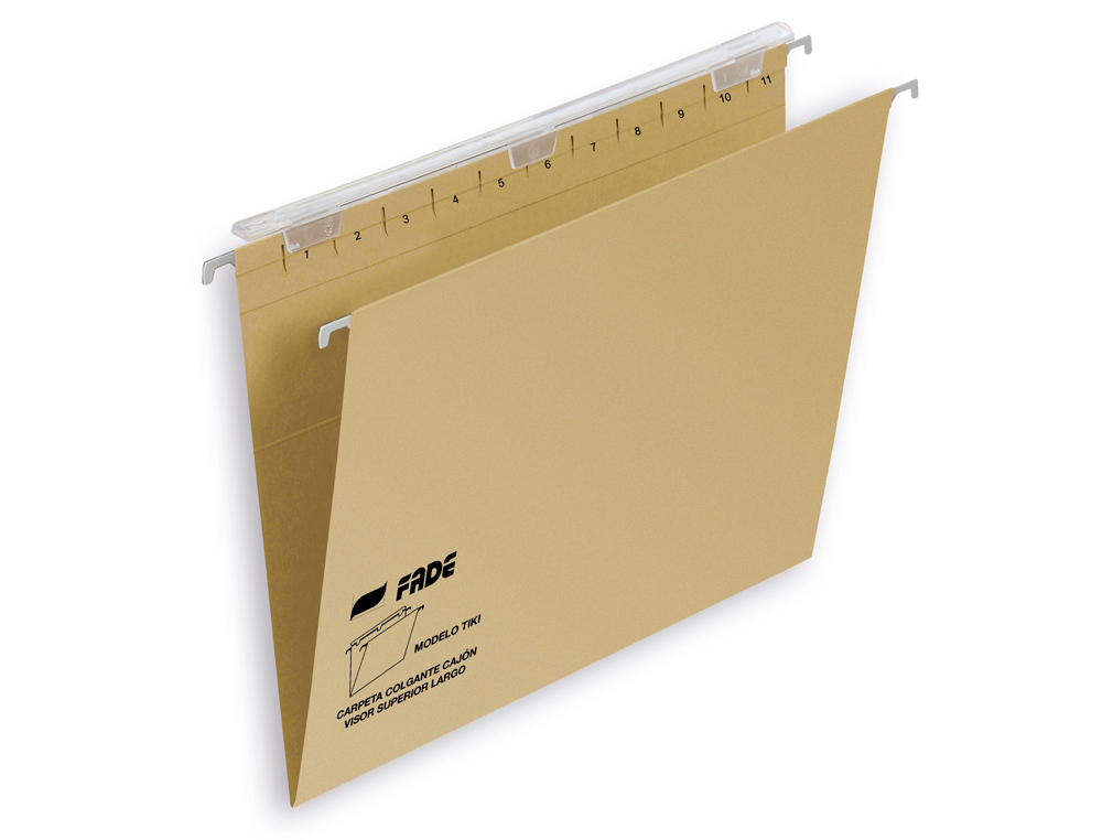 CAPAS DE SUSPENSAO FADE TIKI DIN A4 VISOR SUPERIOR 290 MM EFEITO LUPA KRAFT ECO 230 G/M LOMBADA V