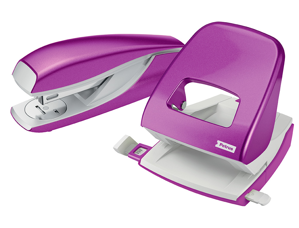 AGRAFADOR PETRUS MOD 635 PETRUS WOW PURPURA METALIZADO CAPACIDADE 30 FOLHAS