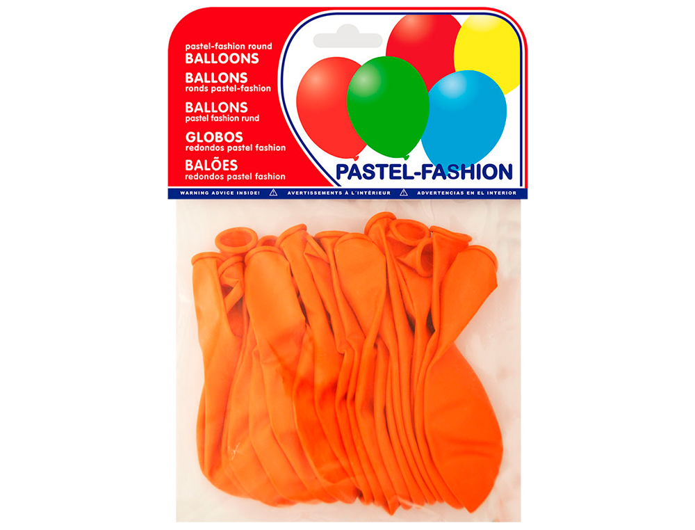 BALOES PASTEL LARANJA BOLSA DE 20 UNIDADES