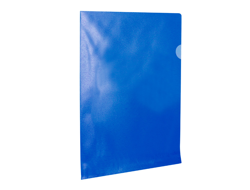 BOLSA DOSSIER Q-CONNECT EM PLASTICO DIN A4 120 MICRONS AZUL CAIXA DE 100 UNIDADES