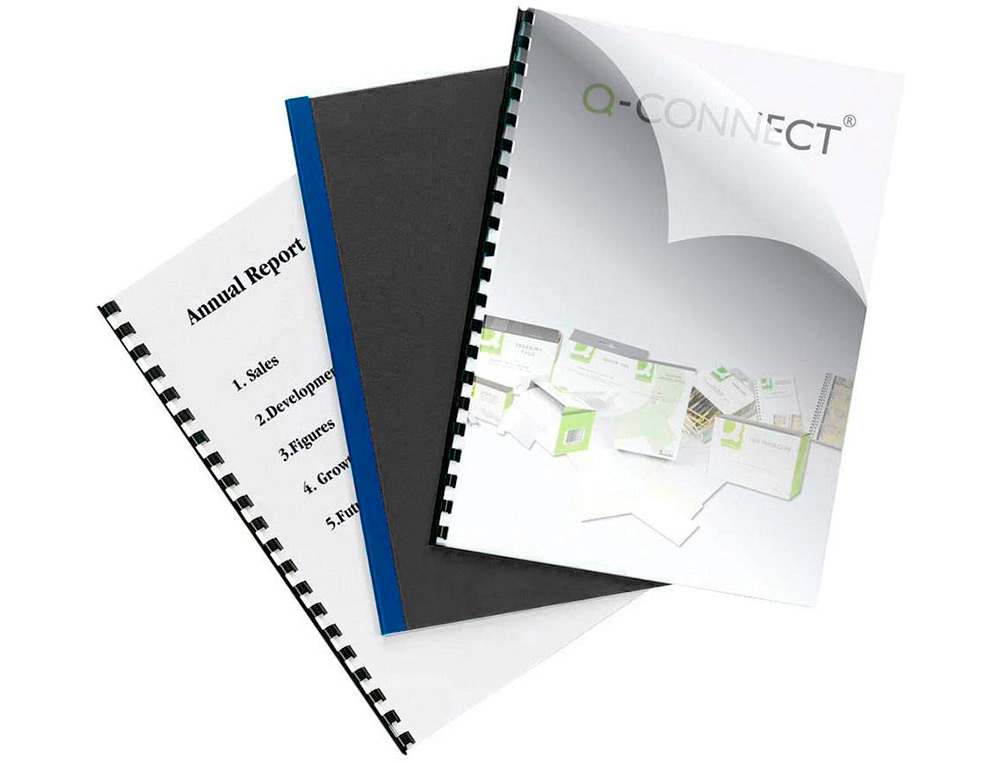 CAPA DE ENCADERNACAO Q-CONNECT PVC DIN A4 OPACA PRETA 180 MICRONS PACK DE 100 UNIDADES