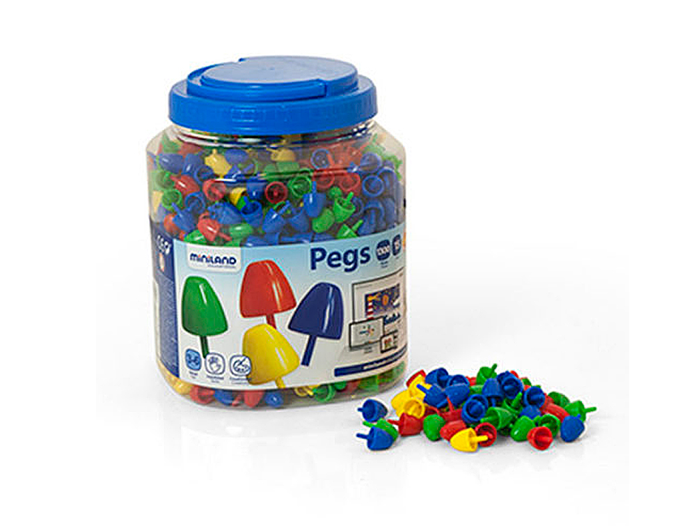 JOGO MINILAND PEGS BOIAO DE 1300 PECAS DE 15 MM