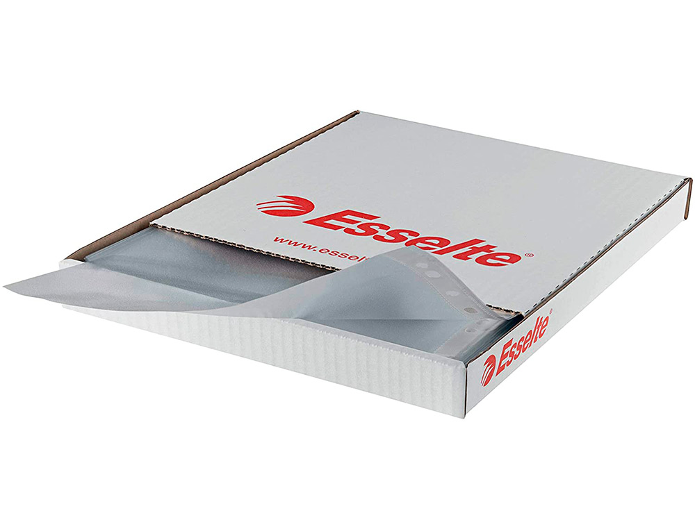 BOLSA CATALOGO/MICA ESSELTE FOLIO POLIPROPILENO 80 MICRONS 16 FUROS MARTELADA CAIXA DE 100 UNIDADES