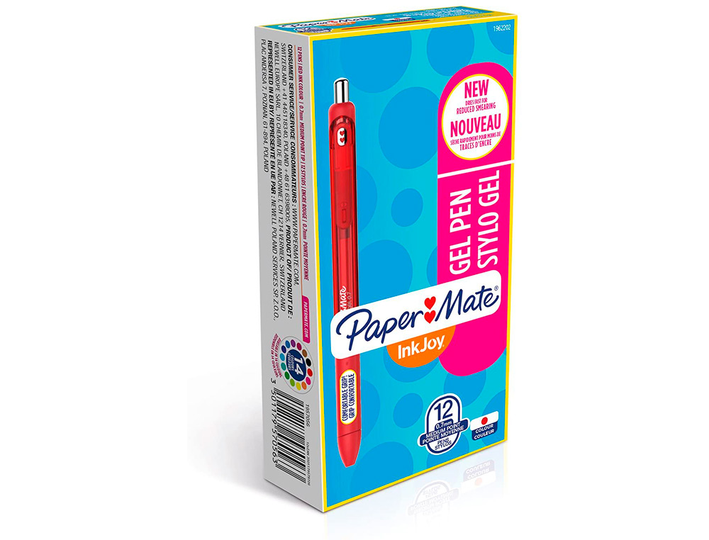 ESFEROGRAFICA PAPER MATE INKJOY RETRATIL GEL PEN TRAO 0,7 MM VERMELHO