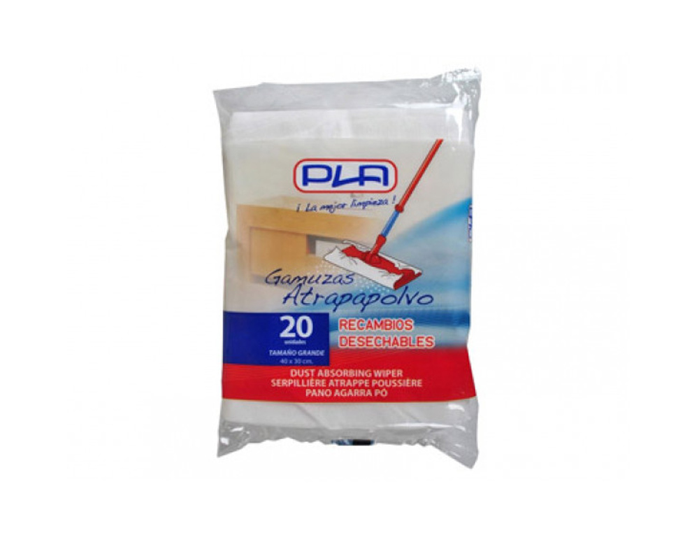 RECARGA MOPA AGARRA O PO DESCARTAVEL GRANDE 40X30 CM BOLSA DE 20 UNIDADES