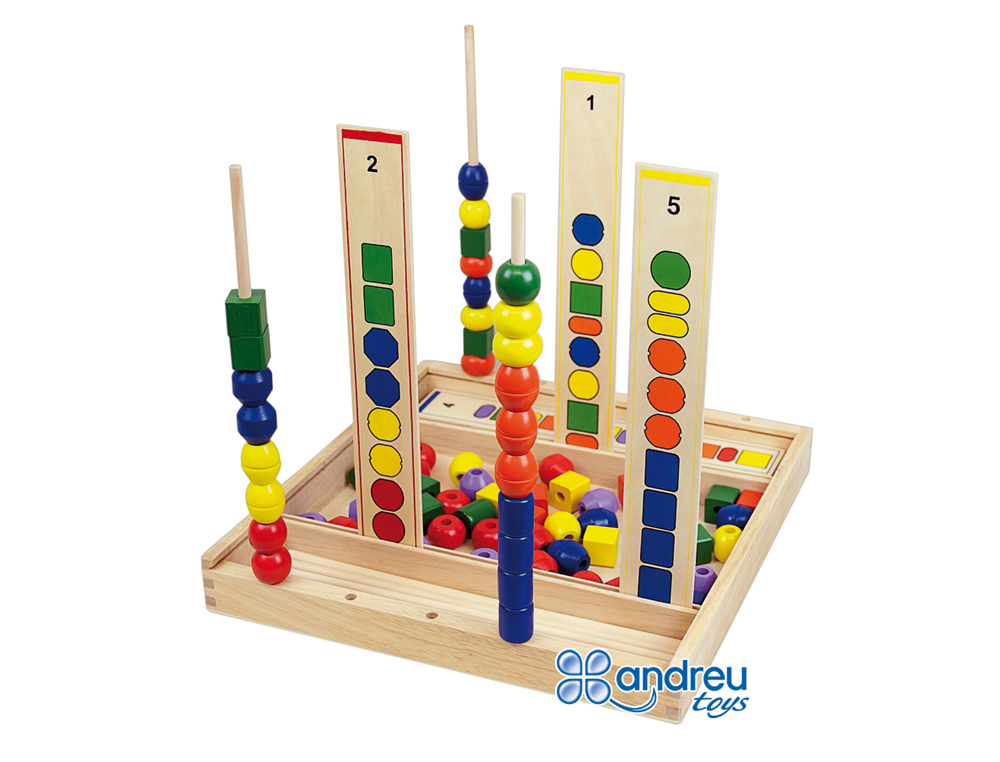JOGO ANDREUTOYS MANIPULACAO PERCECAO VISUAL 92 PECAS 34X33X4,5 CM