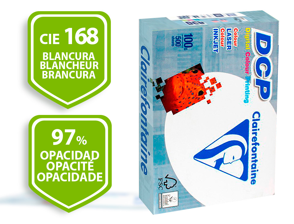 PAPEL FOTOCOPIA CLAIREFONTAINE DIN A3 100 GR EMBALAGEM DE 500 FOLHAS