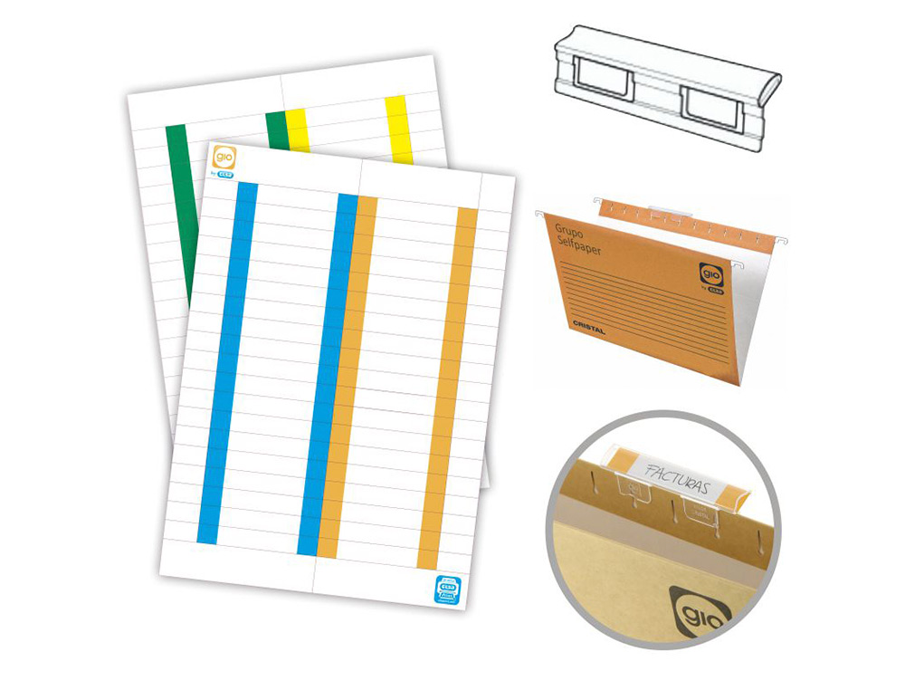 TIRA DE PAPEL ELBA PARA VISORES PACK DE 250 ETIQUETAS