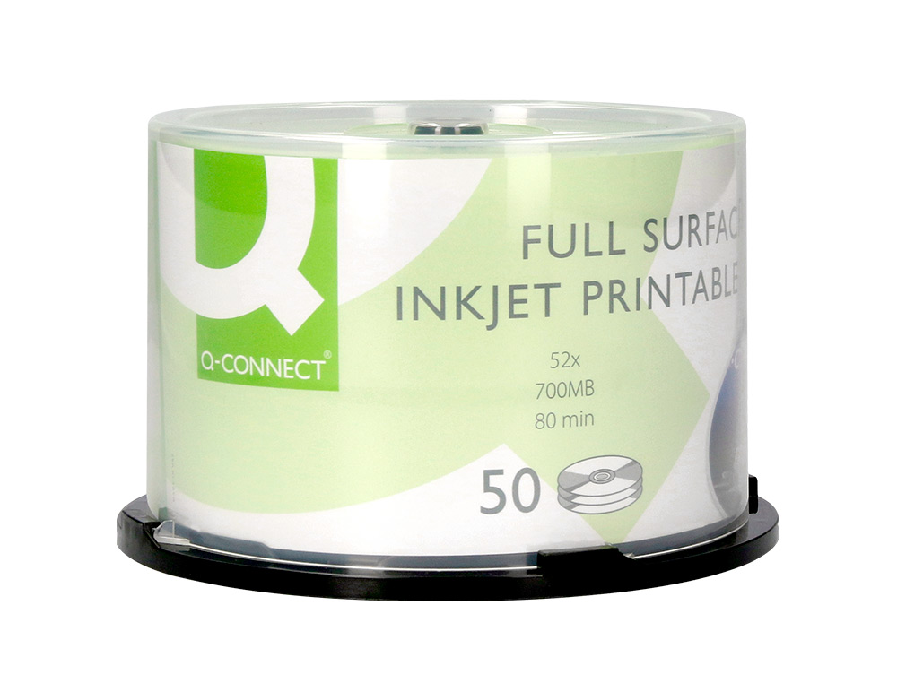 CD-R Q-CONNECT CAPACIDADE 700MB DURACAO 80MIN VELOCIDADE 52X IMPRIMIVEL TORRE DE 50 UNIDADES