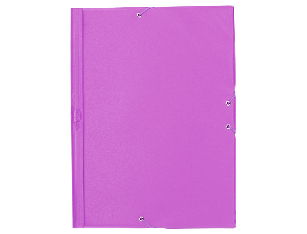 PASTA DE ELASTICOS LIDERPAPEL PLASTICO FOLIO ABA COR LILAS