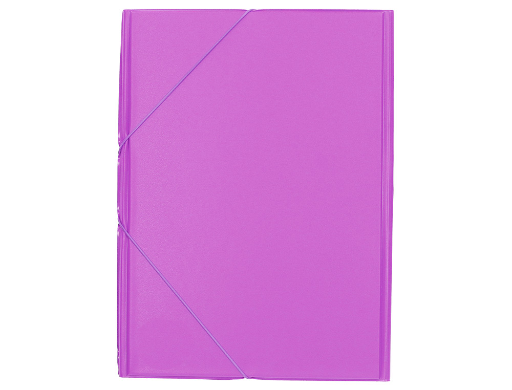 PASTA DE ELASTICOS LIDERPAPEL PLASTICO FOLIO ABA COR LILAS