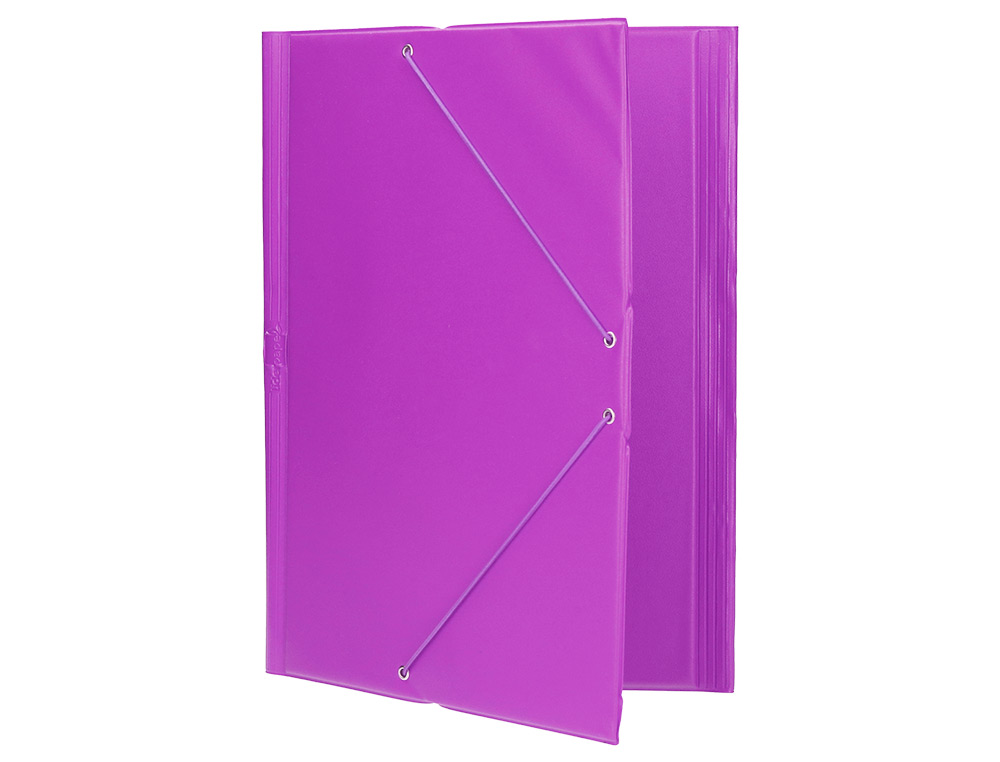 PASTA DE ELASTICOS LIDERPAPEL PLASTICO FOLIO ABA COR LILAS