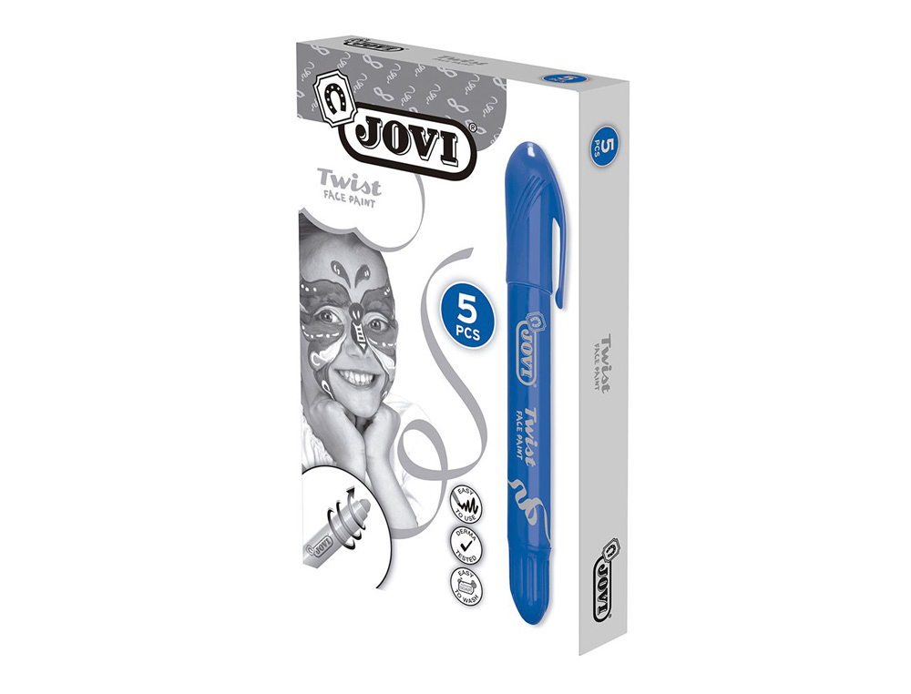 BARRA DE MAQUILHAGEM JOVI TWIST MAKE-UP AZUL CAIXA DE 5 UNIDADES