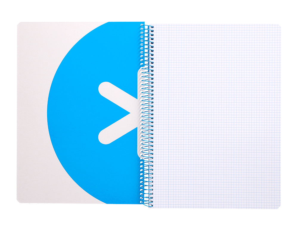 CADERNO ESPIRAL LIDERPAPEL DIN A4 ANTARTIK CAPA DURA 80 F 100 GR QUADRICULA 5 MM COM MARGEM COR ROSA FLUOR