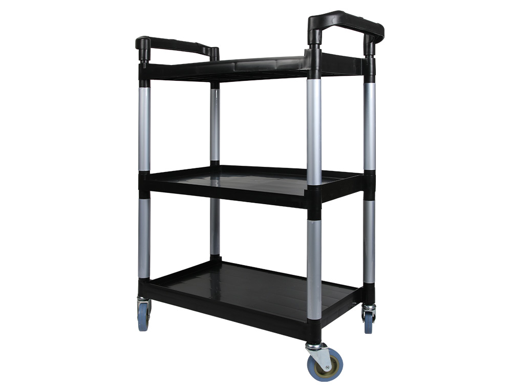 CARRO DE SERVICO MULTIFUNCIONAL Q-CONNECT 3 PRATELEIRAS EM PLASTICO 830X420X970 MM