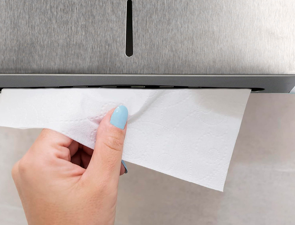 DISPENSADOR Q-CONNECT DE TOALLITAS DE PAPEL ACO INOXIDAVEL 283X100X365 MM
