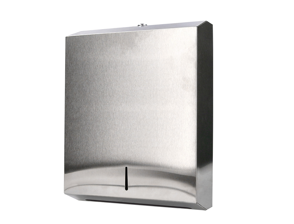 DISPENSADOR Q-CONNECT DE TOALLITAS DE PAPEL ACO INOXIDAVEL 283X100X365 MM