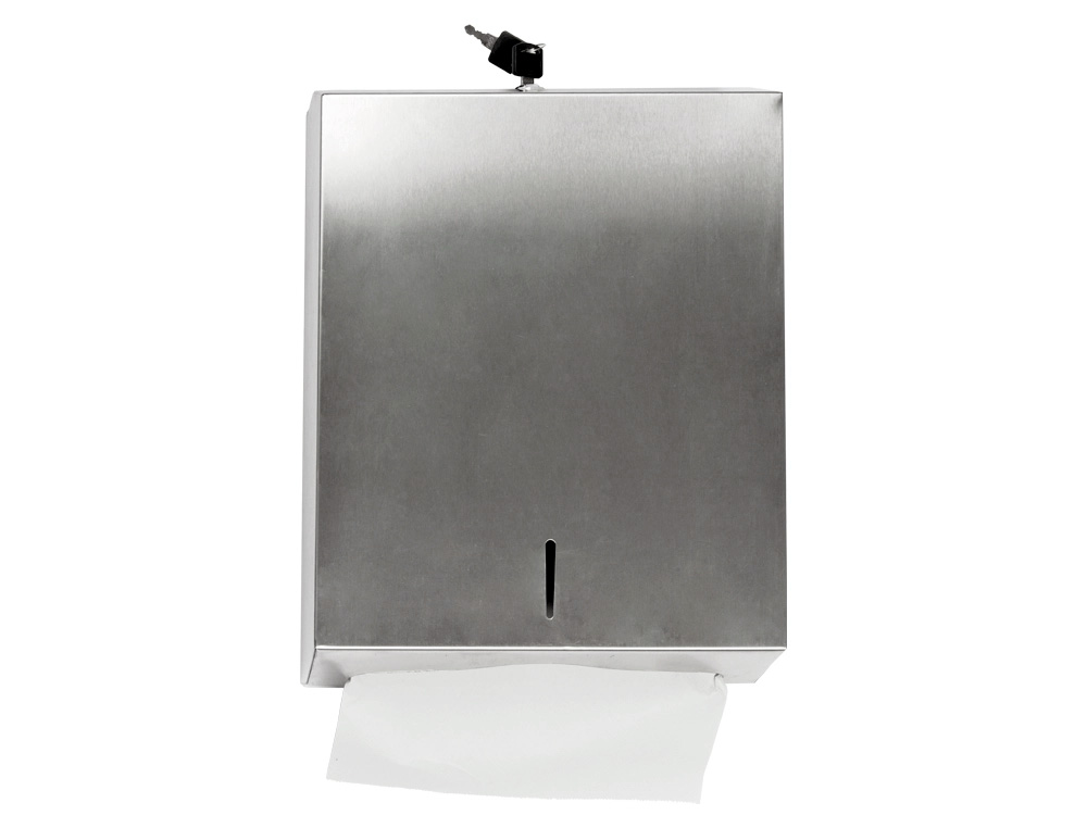 DISPENSADOR Q-CONNECT DE TOALLITAS DE PAPEL ACO INOXIDAVEL 283X100X365 MM