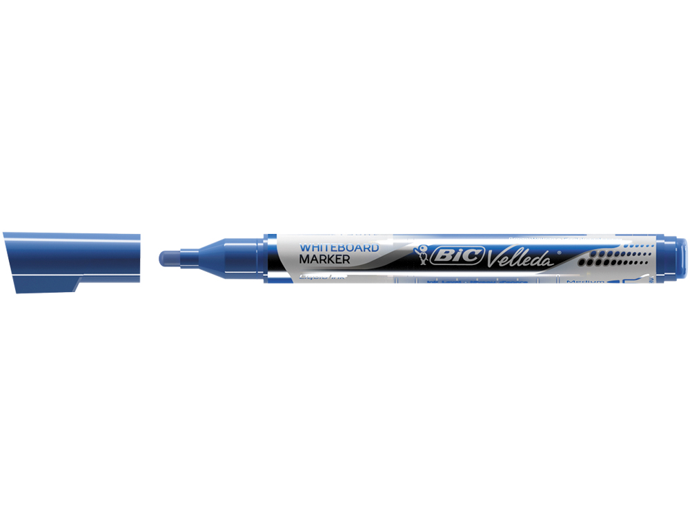 MARCADOR BIC VELLEDA LIQUID POCKET PONTA REDONDA 2,2 MM AZUL