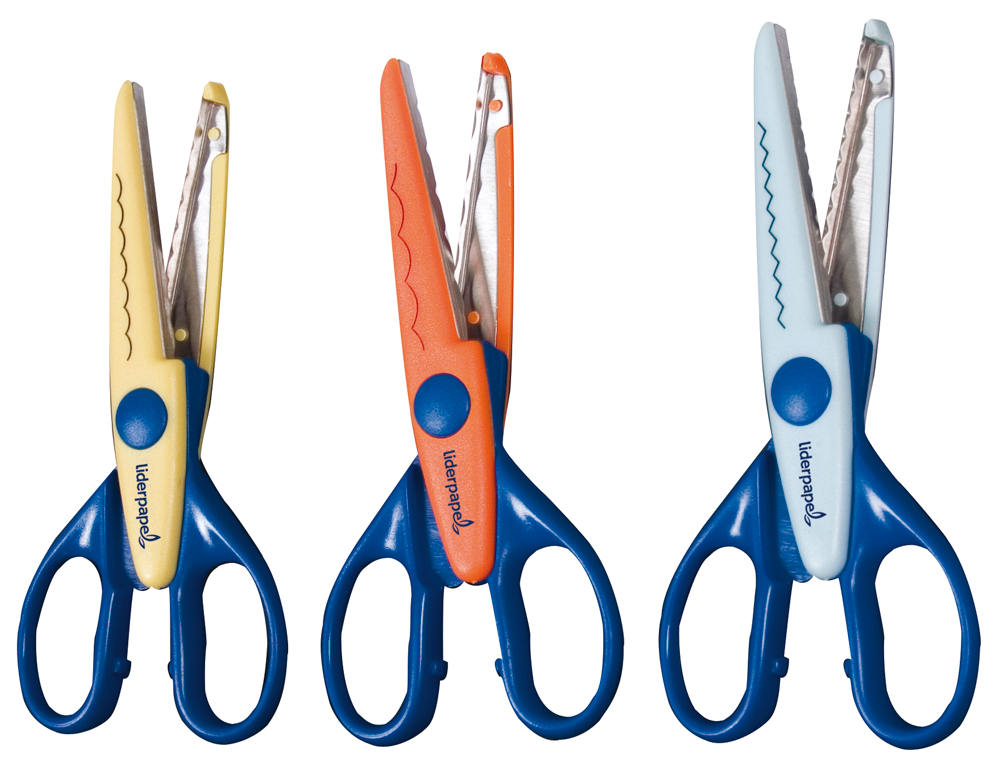 TESOURA ESCOLAR LIDERPAPEL CORTES EM ZIG-ZAG UNIDADE