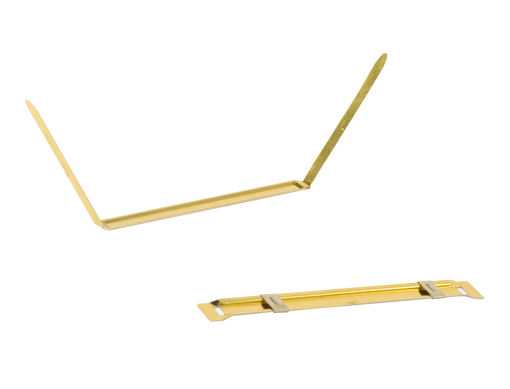ENCADERNADOR FASTENER Q-CONNECT DOURADO CAIXA DE 100 UNIDADES