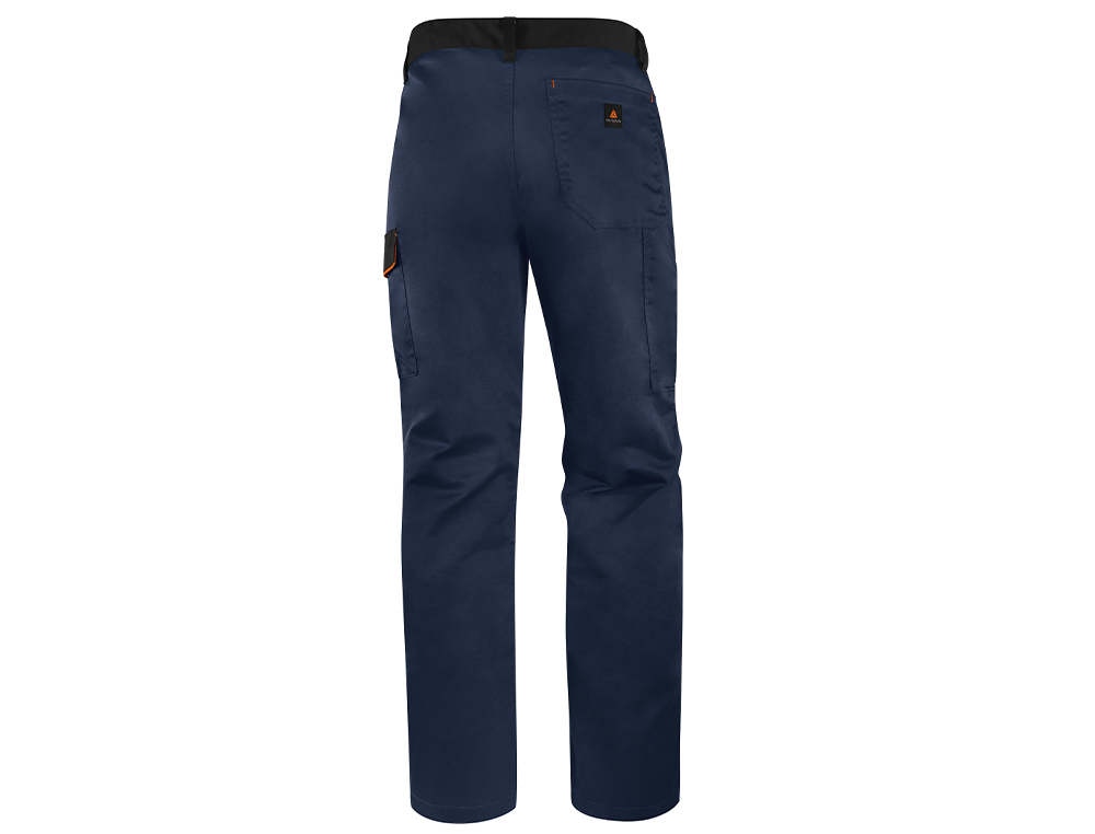 CALAS DELTAPLUS COM CINTURA AJUSTAVEL E 5 BOLSOS COR AZUL LARANJA TAMANHO XXL