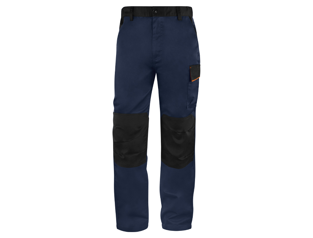 CALAS DELTAPLUS COM CINTURA AJUSTAVEL E 5 BOLSOS COR AZUL LARANJA TAMANHO XXL