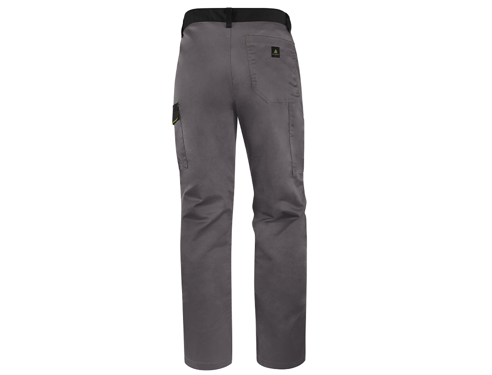 CALÇAS DELTAPLUS COM CINTURA AJUSTAVEL E 5 BOLSOS COR CINZA - VERDE TAMANHO S