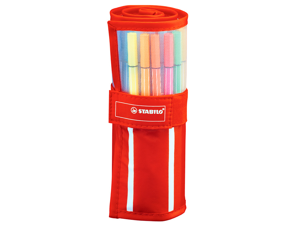 MARCADOR STABILO AGUARELAVEL PEN 68 ESTOJO DE 24 CORES STANDARD + 6 CORES NEON