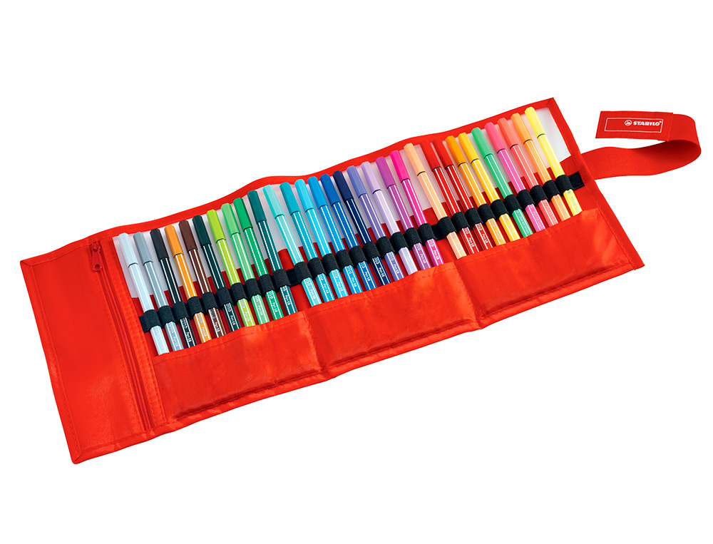 MARCADOR STABILO AGUARELAVEL PEN 68 ESTOJO DE 24 CORES STANDARD + 6 CORES NEON