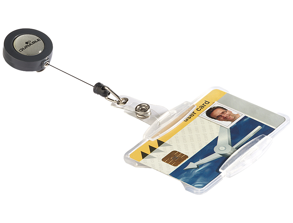 IDENTIFICADOR DURABLE COM CORDAO EXTENSIVEL USO VERTICAL/HORIZONTAL 54X85 MM